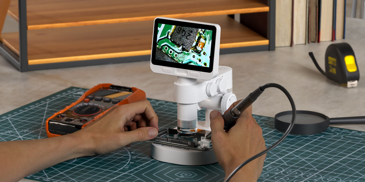 Microscopio Digitale BeaverLAB MX Touch 9'' | 5Mpx, Ingrandimenti 50X-1600X | Professionale - Foto 7