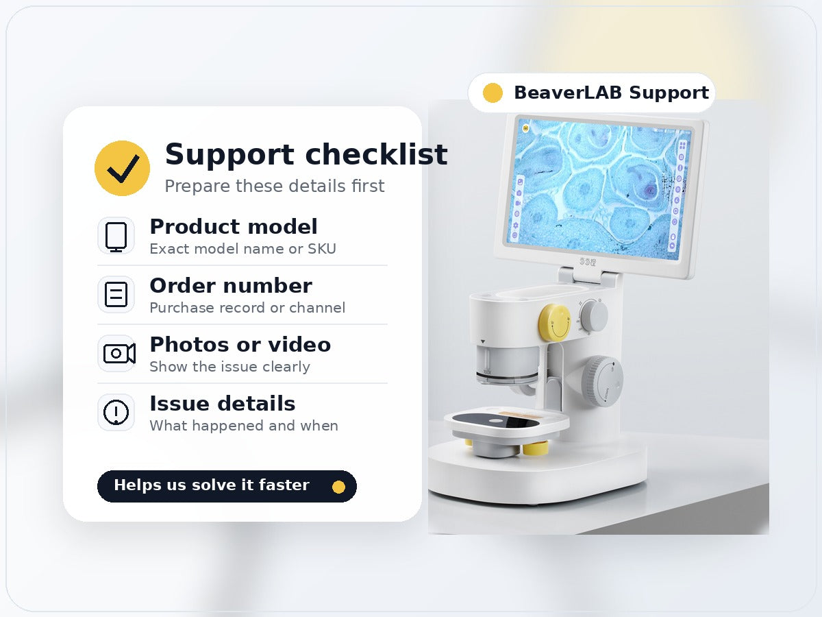 BeaverLAB support checklist